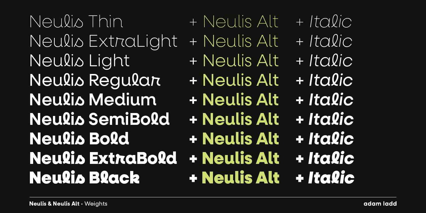 Пример шрифта Neulis Thin Italic